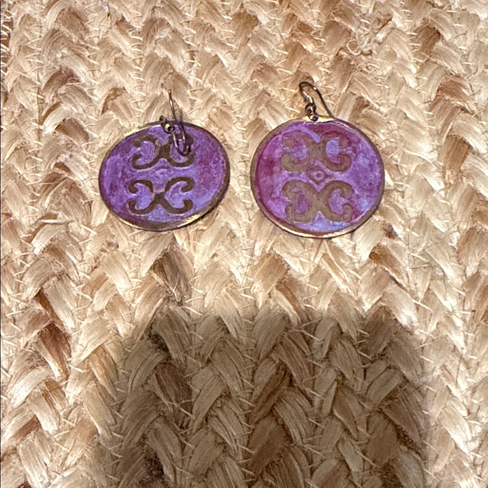 Purple Gold Women's Earrings